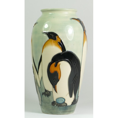 288 - A Moorcroft penguin pattern vase, circa 1989, designed by Sally Tuffin, numbered 135/350, impressed ... 