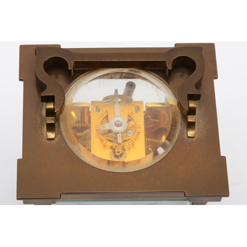 358 - A Matthew Norman of London brass carriage clock, having Swiss eight day movement, boxed with key and... 