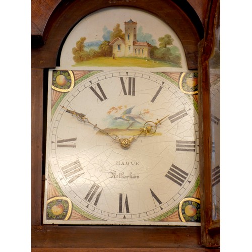 389 - Hague, Rotherham, a Victorian oak eight day longcase clock, 13