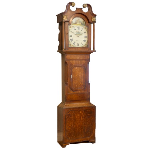 389 - Hague, Rotherham, a Victorian oak eight day longcase clock, 13