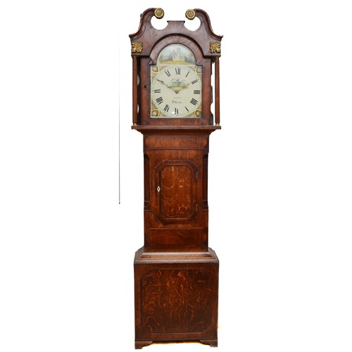 389 - Hague, Rotherham, a Victorian oak eight day longcase clock, 13