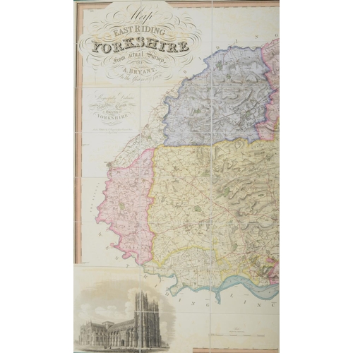 401 - Bryant Bryant, A. Map of the East Riding of Yorkshire from actual Survey in the Years 1827 & 1828. L... 