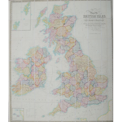 402 - Walker, J & C. Map of the British Isles shewing the Cities, Borough & Market Towns, the principle Vi... 