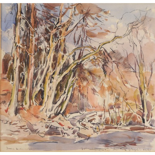 407 - Fred Lawson (1888-1968), Bolton Glade, watercolour signed and dated 1959, 23 x 24cm and another wood... 