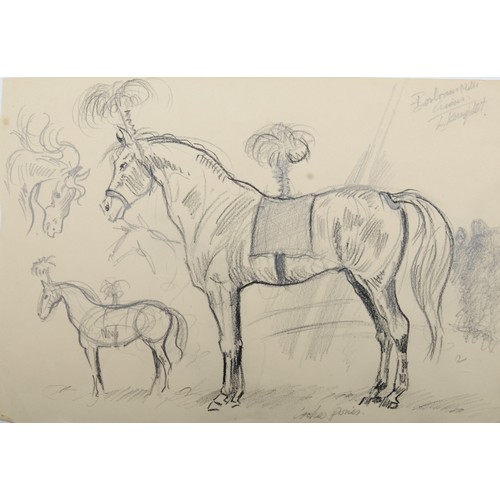 411 - Attributed to Dame Laura Knight RA, RWA, RE, PSWA, DBE (1877-1970), Doey, circus donkey, pencil and ... 