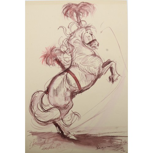 411 - Attributed to Dame Laura Knight RA, RWA, RE, PSWA, DBE (1877-1970), Doey, circus donkey, pencil and ... 