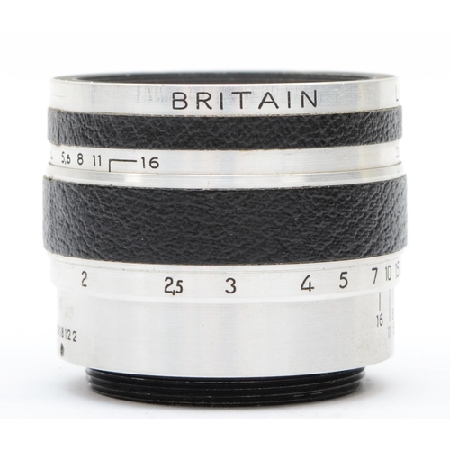 A Corfield Lumax 45mm f3.5 lens (serial number L1918122)