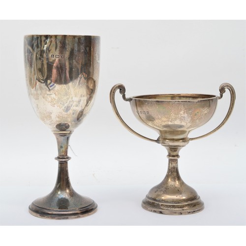 11 - Colchester Garrison interest; a silver two handled presentation trophy cup, Officers Team Championsh... 