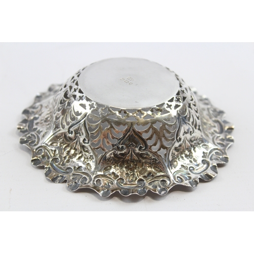 28 - An Edwardian silver pierced and embossed bon bon dish, Sheffield 1909, 12.5cm, 49gm