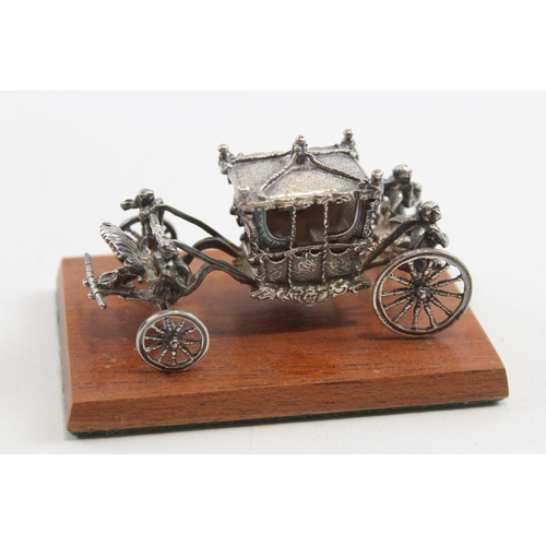 48 - A cast silver limited edition commemorative Silver Jubilee Coronation cast coach, by Toye, Kenning &... 