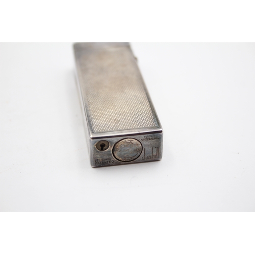 63 - Dunhill, a silver plated Rollagas cigarette lighter, case