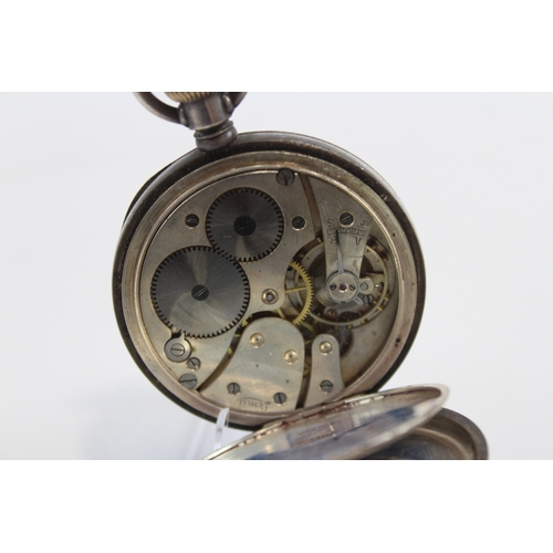 87 - Limit, a silver keyless wind open face pocket watch, London import 1919, no glass