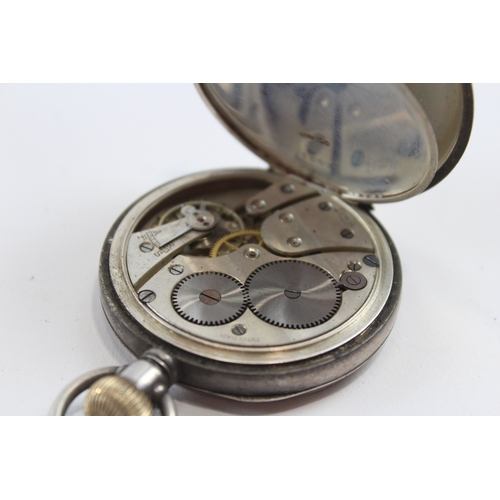 87 - Limit, a silver keyless wind open face pocket watch, London import 1919, no glass