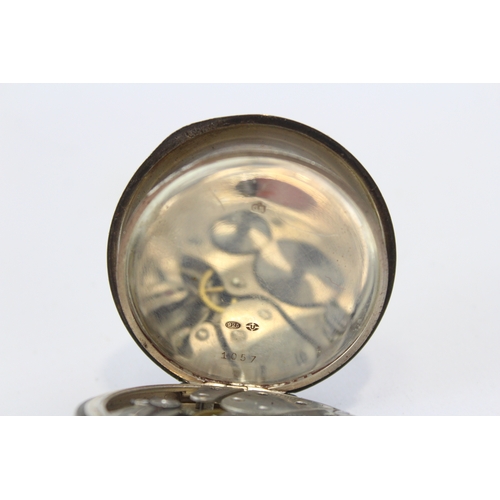 87 - Limit, a silver keyless wind open face pocket watch, London import 1919, no glass