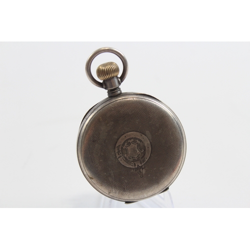 87 - Limit, a silver keyless wind open face pocket watch, London import 1919, no glass