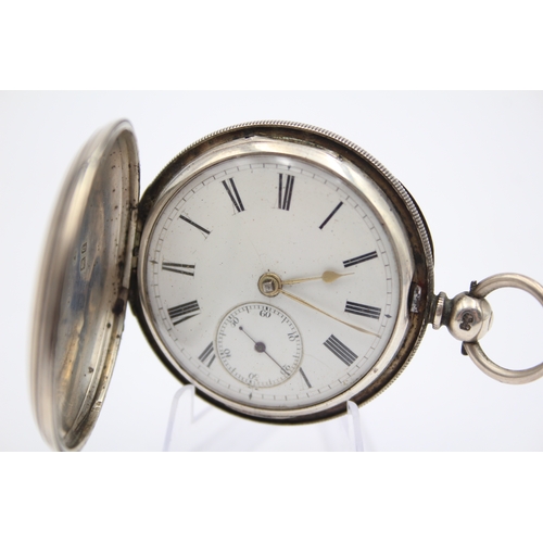 88 - Barber & Bustin, Liverpool, a Victorian silver full hunter key wind pocket watch, 46mm, spares or re... 