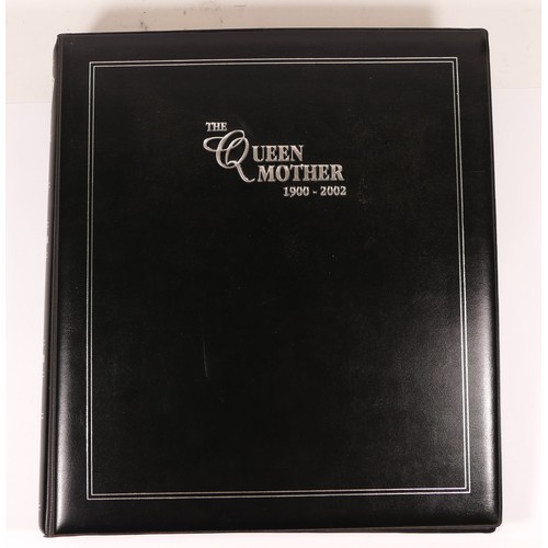 111 - The Queen Mother, 1900 - 2002, The life and times of, coin and stamp folder.