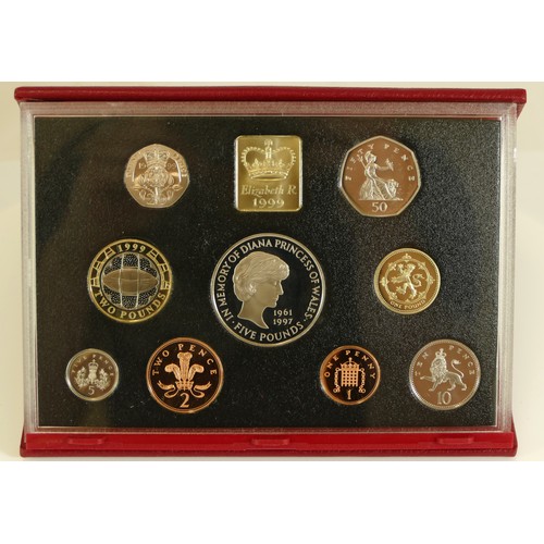 114 - Royal Mint, three coin sets, cased