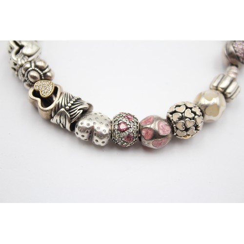 182 - Pandora, a silver charm bracelet, 45gm, box