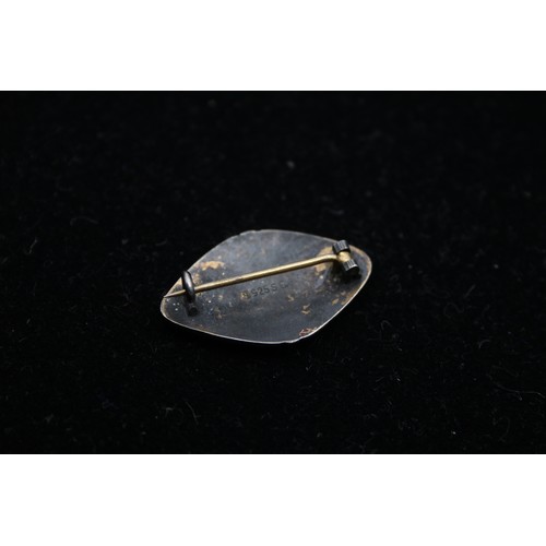 228 - Gustav Gaudernack, a Norwegian silver gilt and guilloche enamel Viking longboat brooch, 30mm, 10gm