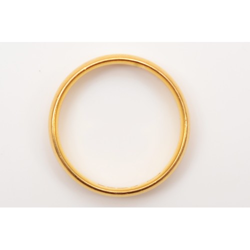 246 - A 22ct gold wedding band, N, 4.2gm