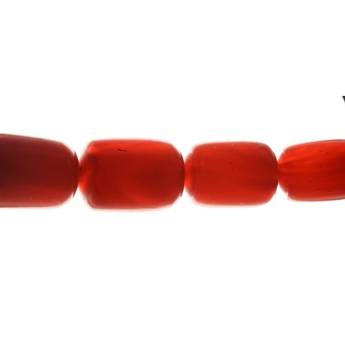 143 - A cherry red amber Bakelite graduated bead necklace, 25 - 12mm beads, 92cm, 96gm