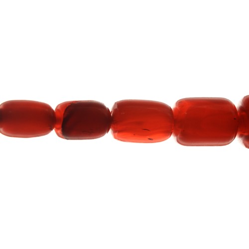 143 - A cherry red amber Bakelite graduated bead necklace, 25 - 12mm beads, 92cm, 96gm