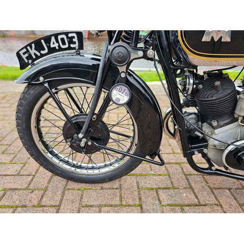 1938 Matchless Model X, 982cc. Registration number FKL 403. Frame ...