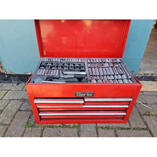 41 - A Clarke tool chest with original tools, 53 x 26 x 32cm