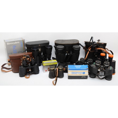 A collection of twelve pairs of binoculars, to include Nipole Charles