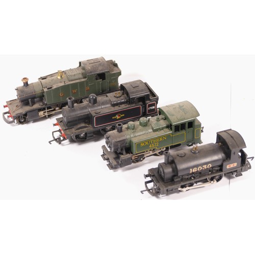 53 - Hornby & Lima, OO gauge, a collection of 4x locomotives to include Southern 4572, GWR 4589, LMS 1603... 