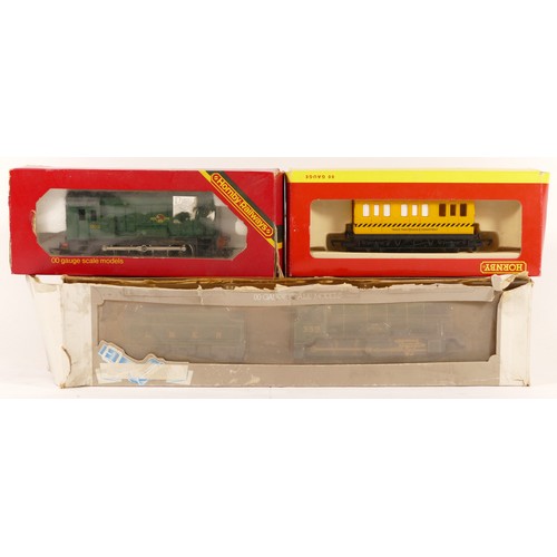 77 - Hornby, OO gauge, a collection that includes 1x boxed locomotive with tender, 1x boxed locomotive an... 