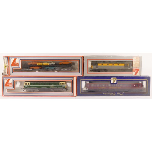 85 - Lima, OO gauge, a collection of 2x locomotives to include 33065 & D6506 with 2x mixed carriages, all... 