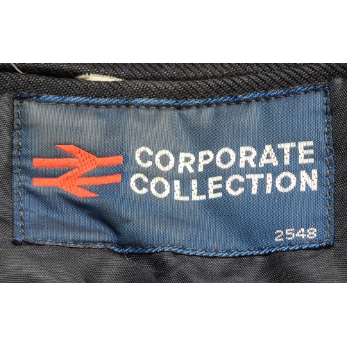 118 - Two railway conductors blazers, one with Corporate Collection internal label, 2548, black, the other... 