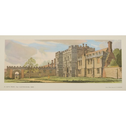 145 - Three original unframed carriage prints to include, St. Osyth priory, near Clacton-on-Sea, Essex (Ba... 