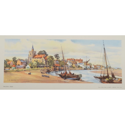 145 - Three original unframed carriage prints to include, St. Osyth priory, near Clacton-on-Sea, Essex (Ba... 