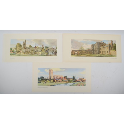 146 - Three original unframed carriage prints to include, cavendish, Suffolk (Baldwin), Blythburgh, near H... 