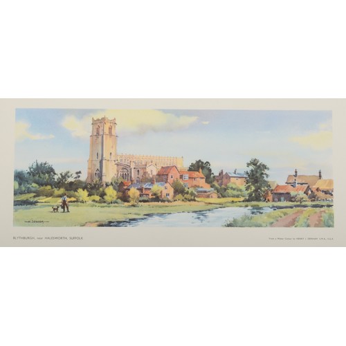 146 - Three original unframed carriage prints to include, cavendish, Suffolk (Baldwin), Blythburgh, near H... 