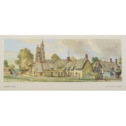 146 - Three original unframed carriage prints to include, cavendish, Suffolk (Baldwin), Blythburgh, near H... 