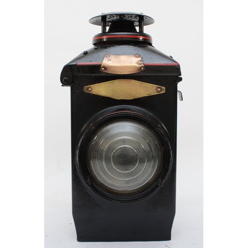 150 - Adlake lamp-case (with L.M.S plaque) complete with internal lamp and burner.