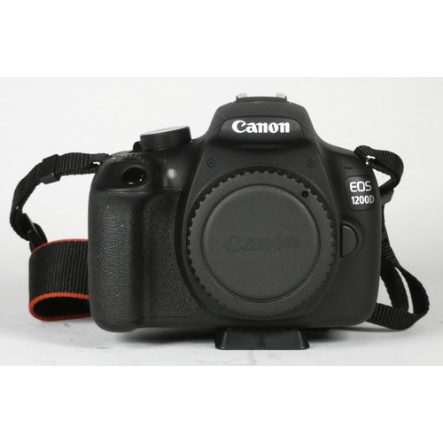 164 - A Canon 1200D digital SLR camera, together with a Canon 18mm-55mm f3.5-f5.6 lens and a Canon 75mm-30... 