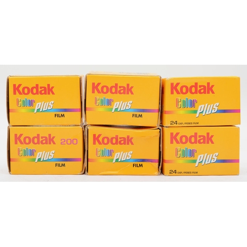 168 - Six rolls of Kodak Color Plus film, expired, includes 5x rolls of 24 exposure (iso 200) and 1x roll ... 