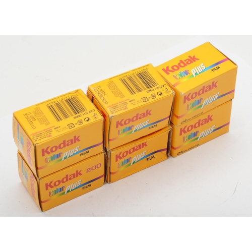 168 - Six rolls of Kodak Color Plus film, expired, includes 5x rolls of 24 exposure (iso 200) and 1x roll ... 