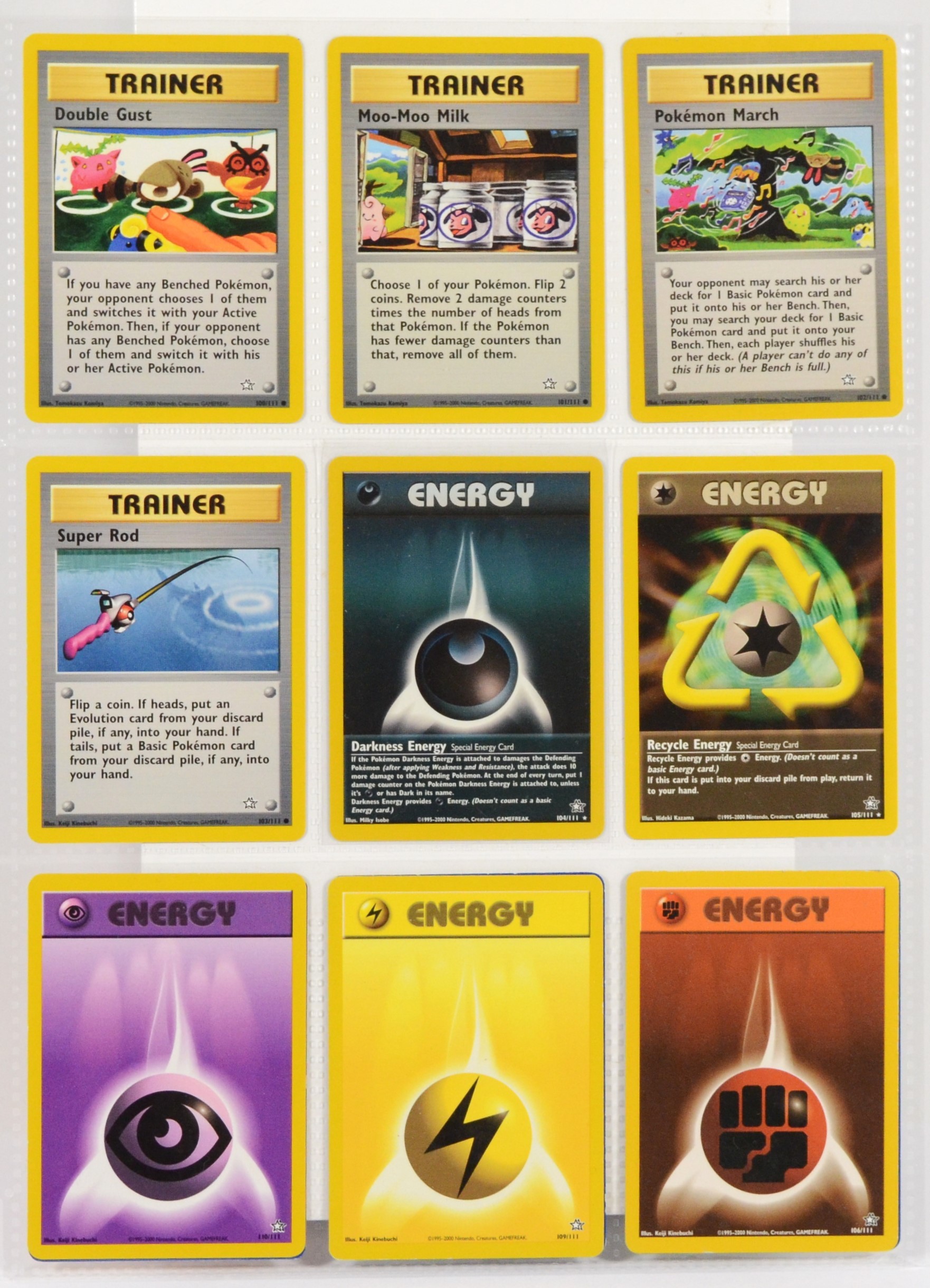 Pokmon, a collection of approximately 99 Neo Genesis Unlimited cards, part  complete set dating from