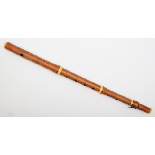 416 - Willis & Goodlad, an early 19th century boxwood and ivory four section eight key or 