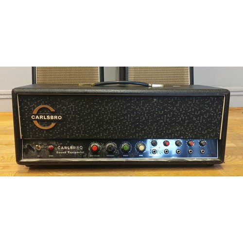 417 - A Carlsbro Sound Equipment guitar amplifier, model CS 60 PA, together with two Carlsbro upright spea... 