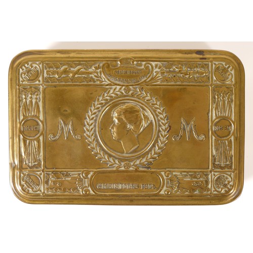 490 - A WWI Princess Mary Christmas 1914 brass tin