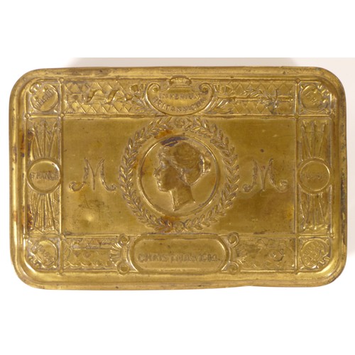 492 - A WWI Princess Mary Christmas 1914 brass tin