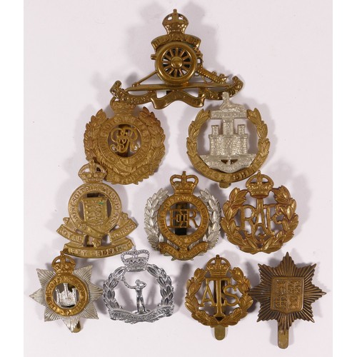 514 - Ten military cap badges, including Dorsetshire and RAF