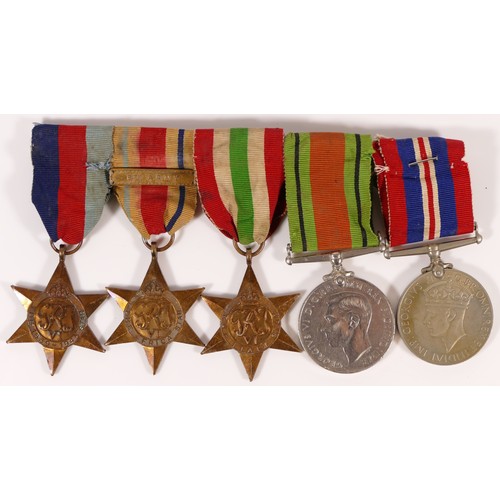 543 - WWII Mounted group of 5, including 8th Army Africa Star